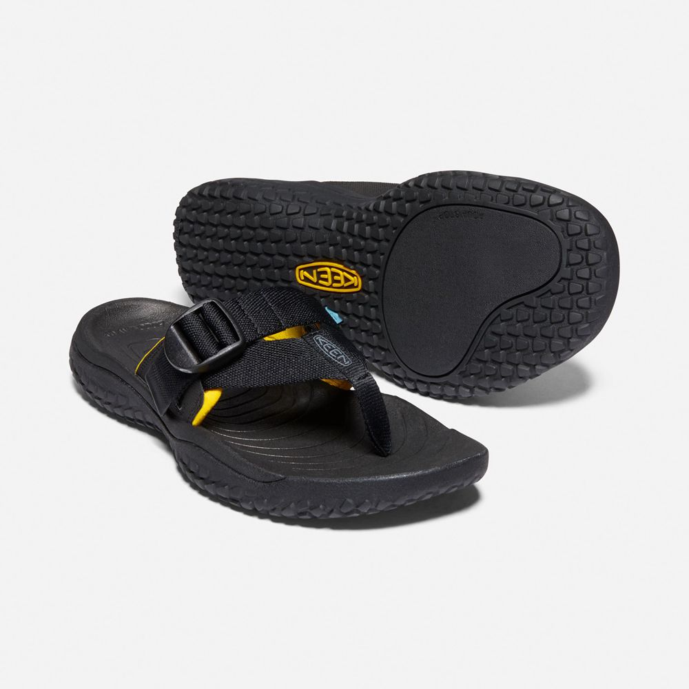 Tong Keen Homme Noir | Solr Toe Post Sandal | TREQF-7049